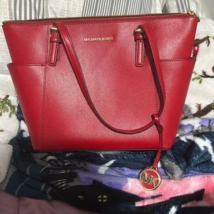 Michael Kors Red Tote Bag